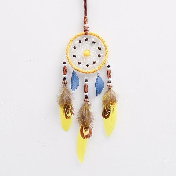 

car pendant handmade car ornaments dreamcatcher feather hanging rearview mirror decoration european style crafts interio1