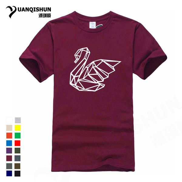 

geometric swan originality animal art simple line drawing harajuku printing tshirt novelty design tees hooded sweatshirt hoodie men t shirt