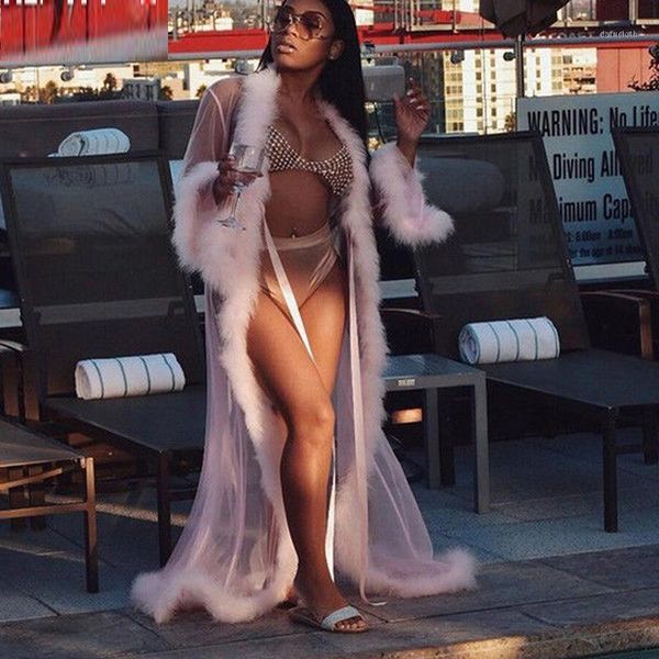 

bigsweety lace sheer long robe nightgown women bathrobe pajama nightdress sleepwear female lingerie erotic costume clothes1, Black;red