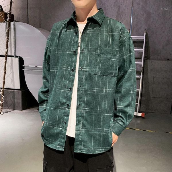 

men's casual shirts plus asian size l-5xl 95% cotton shirt for men green black long sleeves 2021 spring style fashion clothes1, White;black