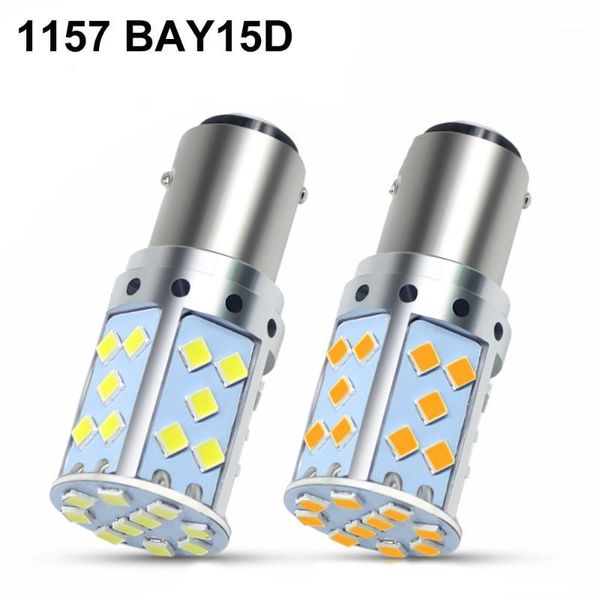 

emergency lights 1pc 9-30v bay15d 1157 led bulb 35 smd 3030 white amber yellow light for auto car reverse turn signal backup lights1