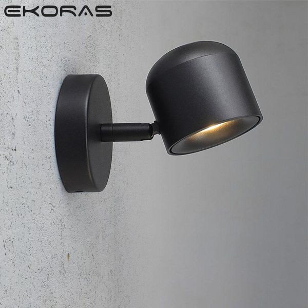 

wall lamp fashion 7w light for bedroom studio foyer mirror corridor balcony modern style adjustable black/whit