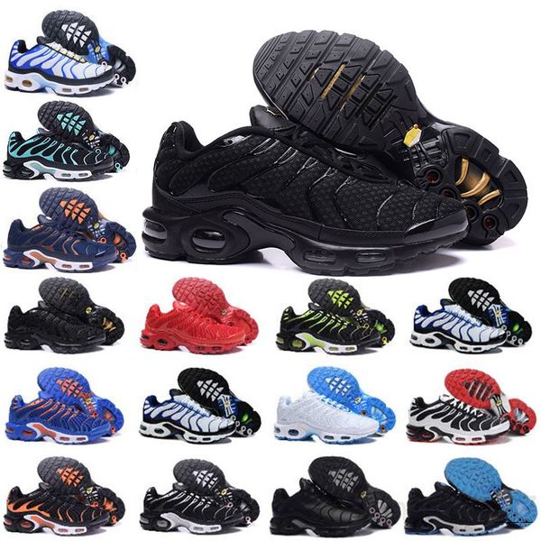 

2019 new design tn mens shoes breathable mesh chaussures homme tn requin noir outdoor shoes size 7-12 gt3d, Black