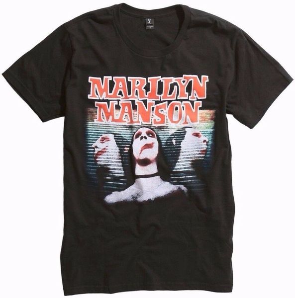 

marilyn manson sweet dreams новые аутентичные лицензионный front back дизайн нового прибытия мужские дизайнеры балахон тройника способа руба