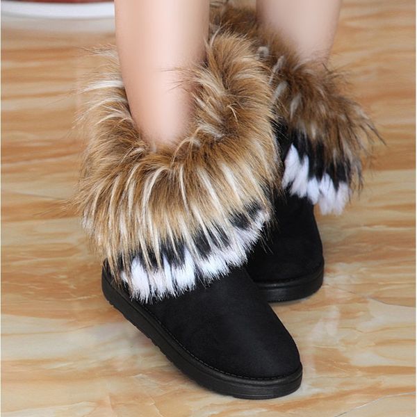 

women shoes woman ankle boots for boots women winter shoes high snow brown australia botas mujer bbota feminina, Black