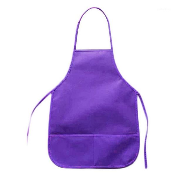 

aprons girl children fabric pockets classroom arts crafts painting yellowapron1