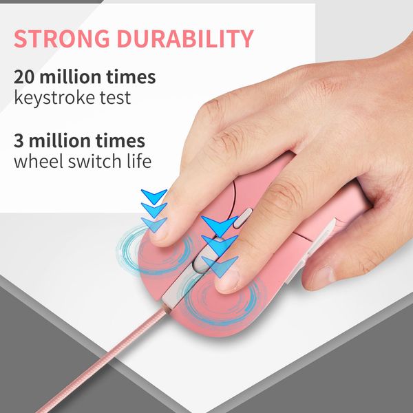 

silent click usb wired gaming mouse 6 buttons 3200dpi mute optical computer mouse gamer mice for pc lapnotebook game h wmttug