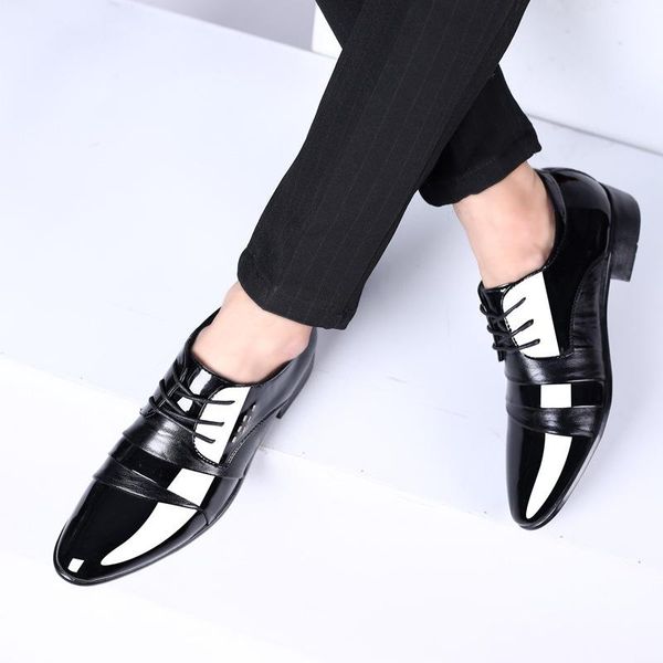 

dress shoes men formal leather luxury fashion groom wedding oxford, Black