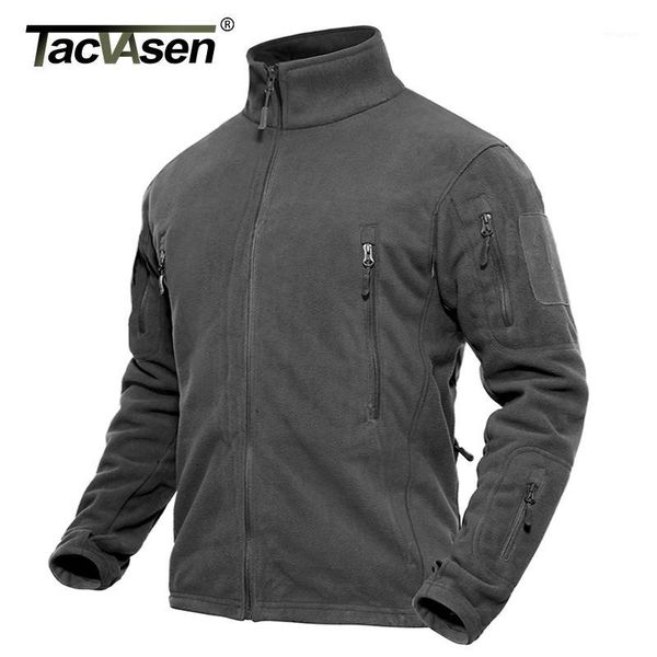 

tacvasen men winter fleece jacket tactical jacket coat men's thermal autumn casual clothing fleece coats1, Black;brown