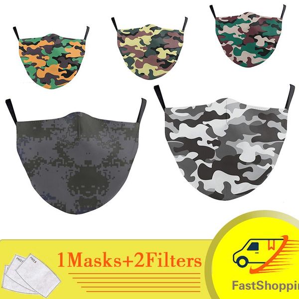 

регулируемые промытые многоразовые маски для лица 3d печати камуфляж pm25 маски для лица взрослых обложка mouth дело против загрязнения лица