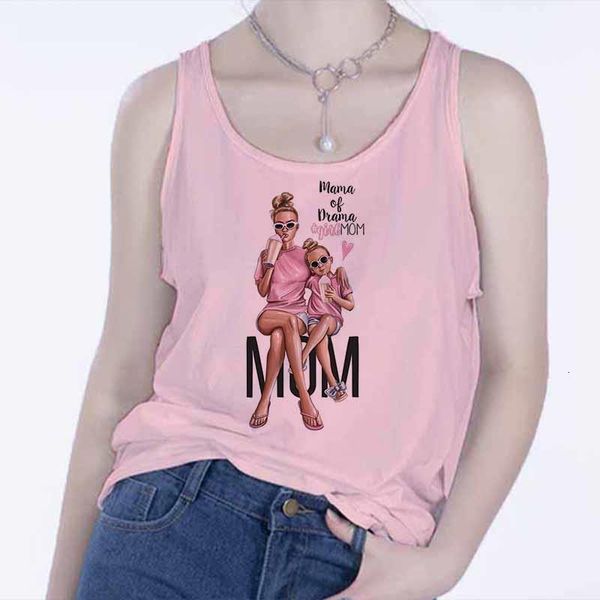 

summer super mom print vest tank camisole women 2021 t shirt vintage streetwear harajuku casual sleeveless large size s xxl, White