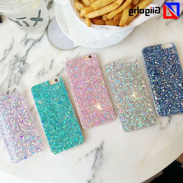 

побрякушки блеск sequins милый чехол для iphone x xs max xr 5 5s себе 6 7 plus 6с 8 мода женщин уникальный тонкий мягкий силиконовый tpu кры
