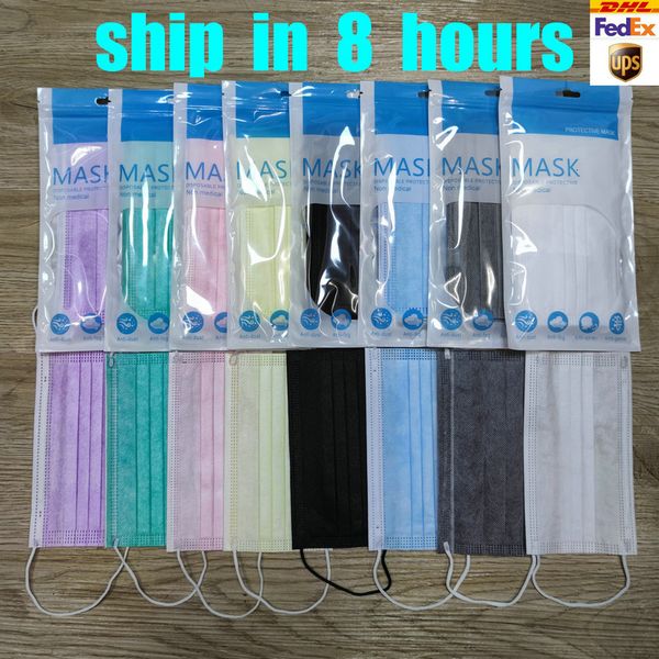 

pcs million in stockdisposable face mask retail packaging designer elastic ear loop 3 ply protective breathable and comfortable