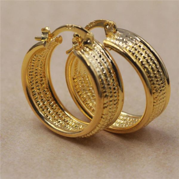 

hoop & huggie han edition golden women earrings character charm woman eh-134, Golden;silver