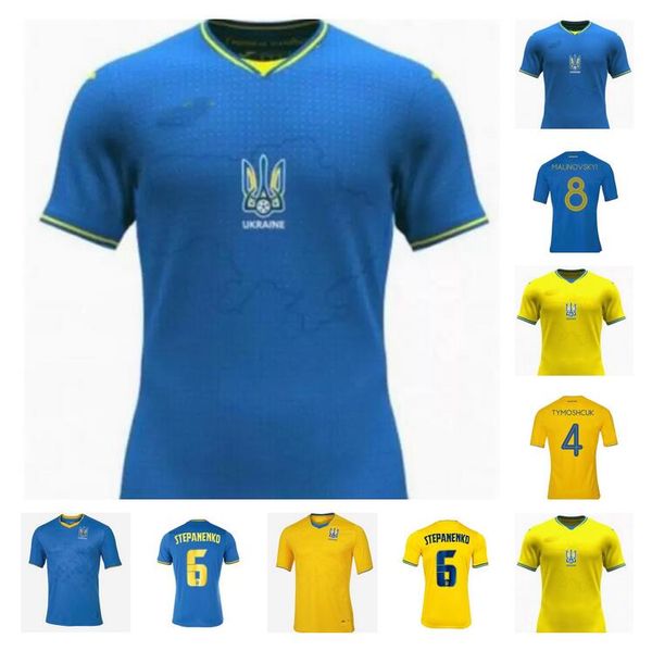 

2021 2022 ukraine soccer jerseys home yellow away 21 22 vitaliy mykolenko oleksandr zinchenko ruslan malinovskyi viktor tsygankov national t, Black;yellow