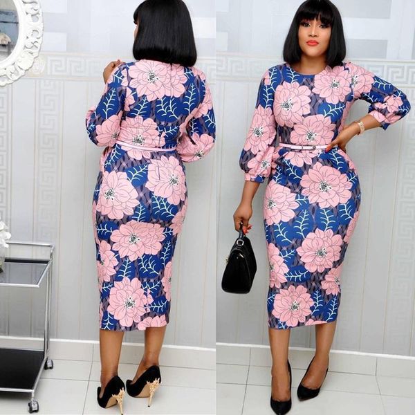 

designer dresses women fashion african bandage flower pencil dress black friday 2021 deals, White