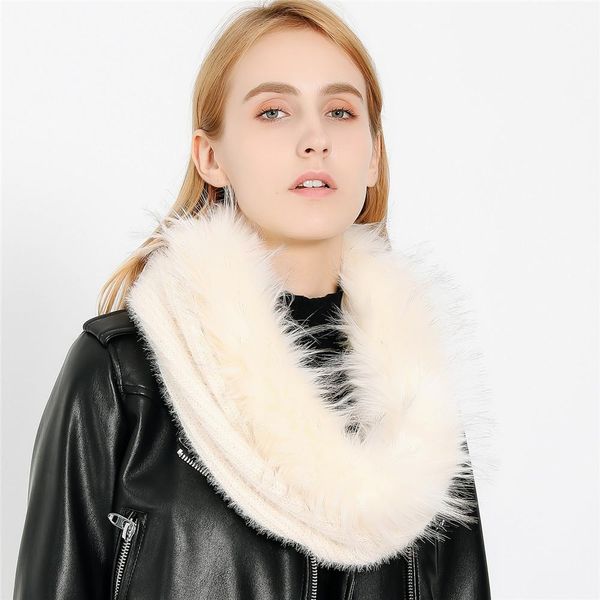 

autumn and winter 2020 new fashion multi-purpose wool collar pure color cashmere like headband scarf neck, Blue;gray