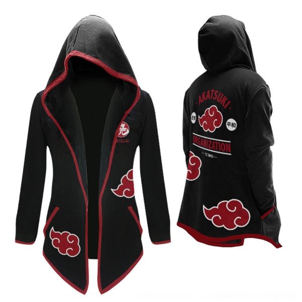 

qstay student windbreaker clothes naruto mid-length two-dimensional anime generation four xiao huoying boy naruto windbreaker coatcoat coat, Black