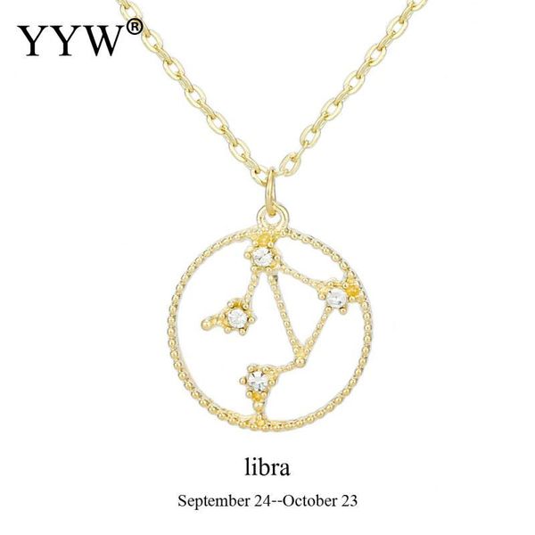 

pendant necklaces 2021 12 twelve constellations necklace star symbol jewelry moon dome zodiac gift for friend birthday, Silver