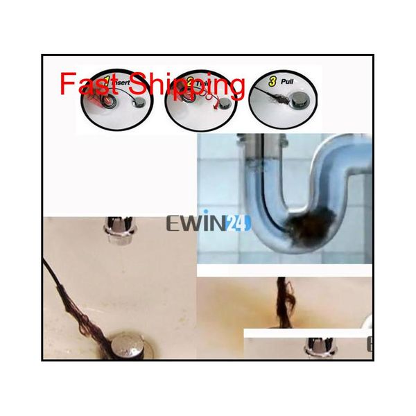 

drain sink cleaner bathroom unclog sink tub toilet snake brush hair removal qylrvx packing2010