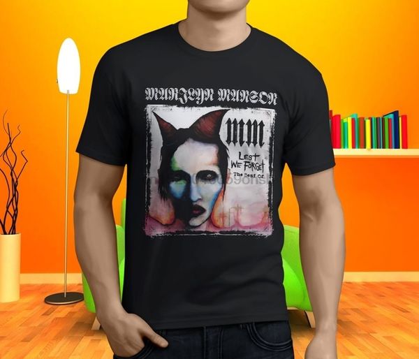 

marilyn manson album cover lest we forget menblack tshirt size s-3xl sport hooded sweatshirt hoodie