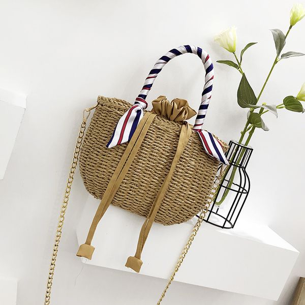 

female straw beach tote crossbody bag women 2020 summer wicker designer handbag ladies large rattan shoulder messenger bag sac