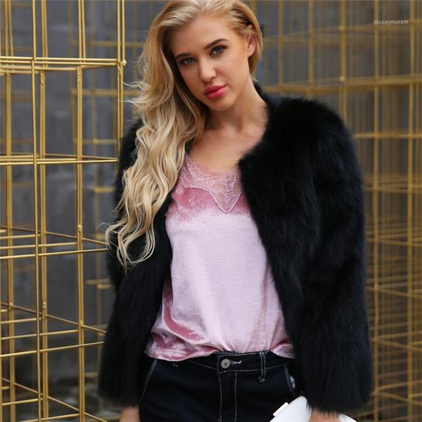

women's jackets overcoat female womens elegant thick warm faux fur coat jacket winter solid parka outerwear women's blend dropship, Black;brown