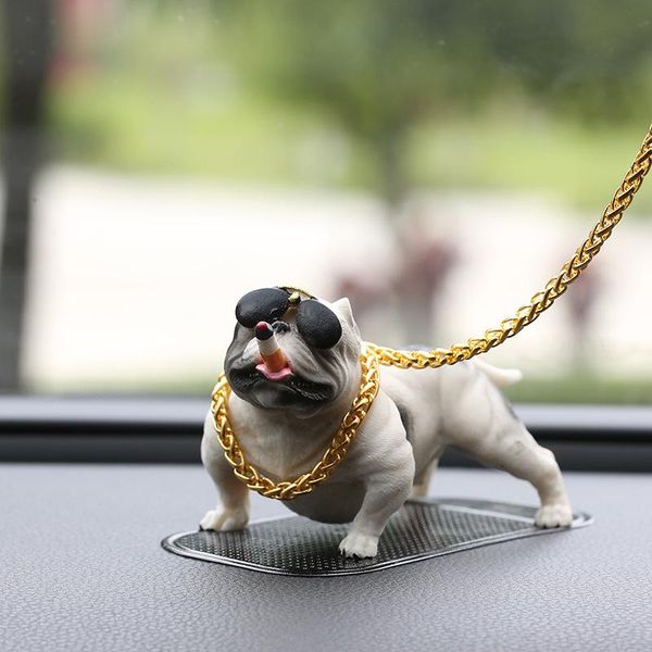 

cool car ornament bully dog car dashboard toys creative personality dog decor dolls decoration interior simulation toy new