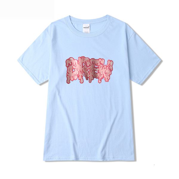 

house drew trendy ice cream three-dimensional printing short-sleeved t-shirt for men and women, White;black