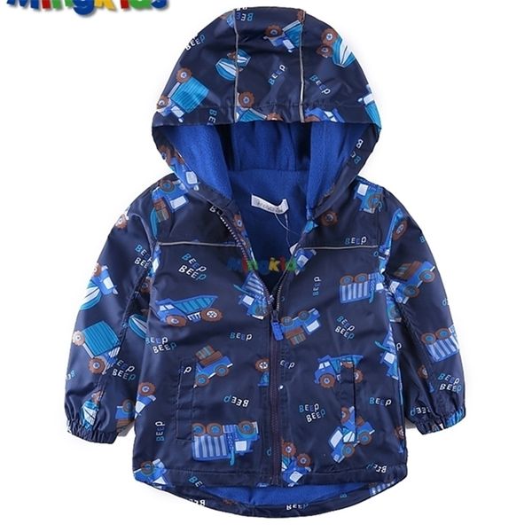 

new export europe boy waterproof jacket with fleece lining outdoor raincoat windproof warm autumn spring eu 80-116 y200901, Blue;gray