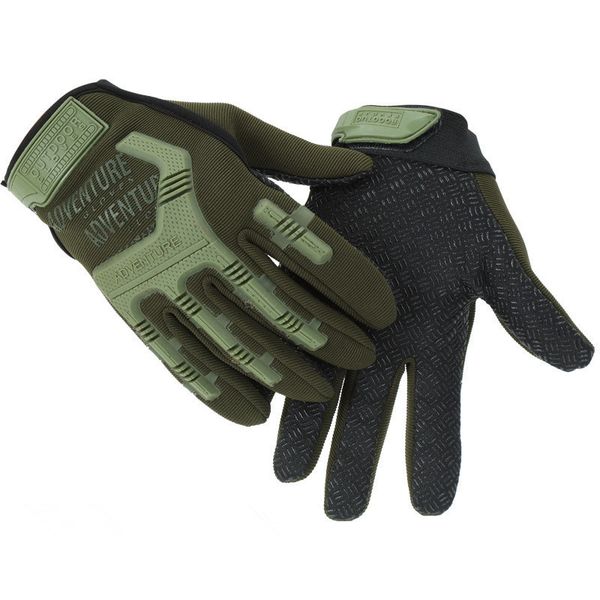 

tactical army full finger men military paintball airsoft swat shooting combat protective camouflage anti-skid gloves, Blue;gray