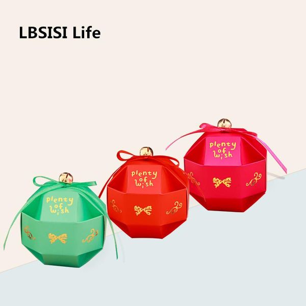 

lbsisi life 10шт конфеты cookie box свадьба baby shower рождество день рождения подарочная коробка с колоколом бумажная коробка подарочная с