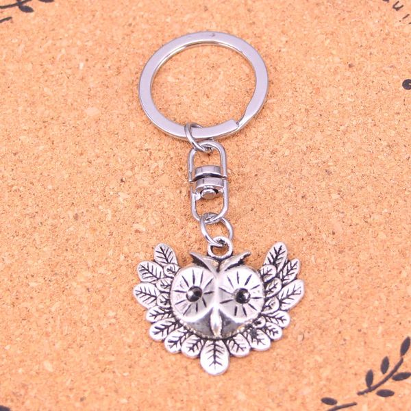 Fashion Keychain 35*30mm Big Eye Owl Pingents