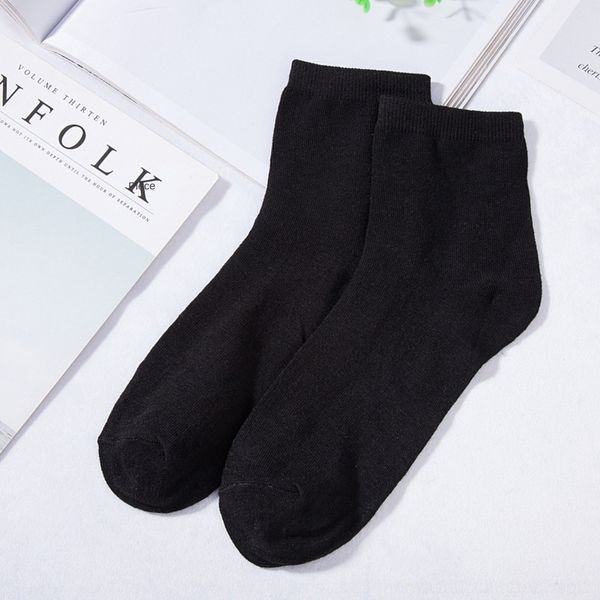 

dp5kp men'smen's color summer korean mid solid leg socks breathable casual business long-leg socks m94pr, Black