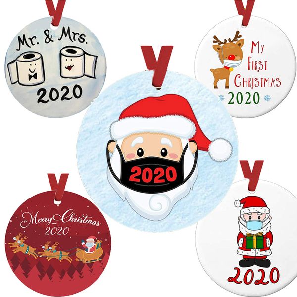 

фабрика оптовая цена бытовая украшения рождество туалетная бумага кулон 2020 рождественский подарок рождественская елка круговой кулон приве