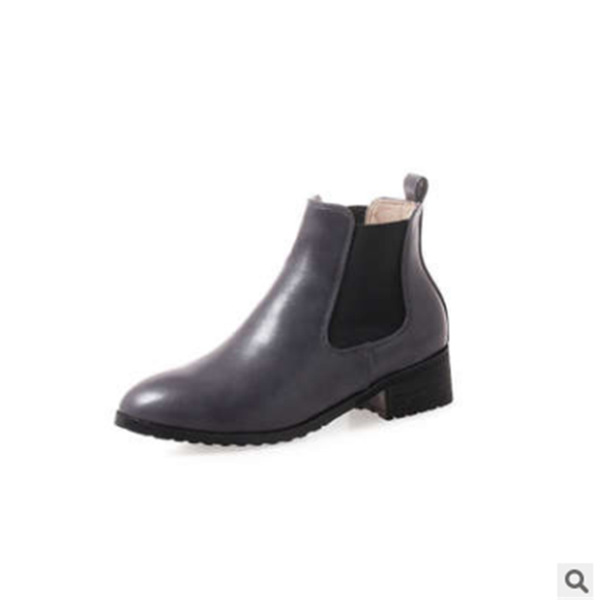 

boots british style autumn leisure comfortable low heel square students', Black