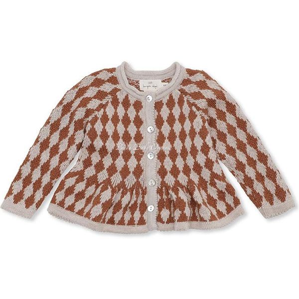 

pullover 0-8 years toddler girl casual cardigan plaid diamond lattice round neck single-breasted knitted coat autumn infant kids outwear, Blue