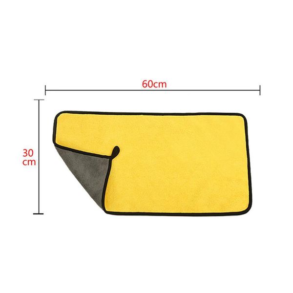 

30x60cm car care polishing wash towels car wash microfiber towel car cleaning drying cloth 500gsm thick fiber accessories h wmtdlb