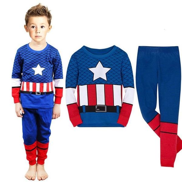 

new long sve pajamas cotton air conditioning suit flower round neck children's home wear two piece set, Blue;red