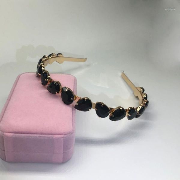 

luxury crystal hair hoop multi-color rhinestone headband ladies children's headdress banquet wedding party gift hair jewelry1, Golden;silver