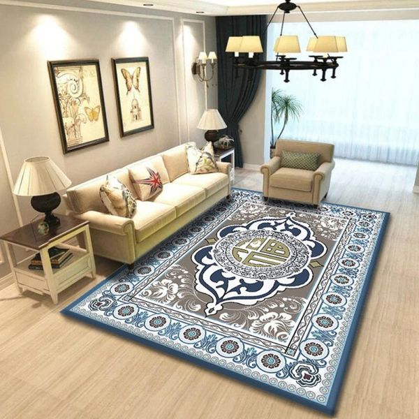 

modern abstract minimalist carpet and black and white painting printed felt-like living room bedroom floor mat1