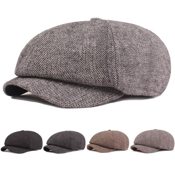 

men classic golf beret hat casual driving caps winter warm outdoor newsboy hats hatcs0437, Blue;gray