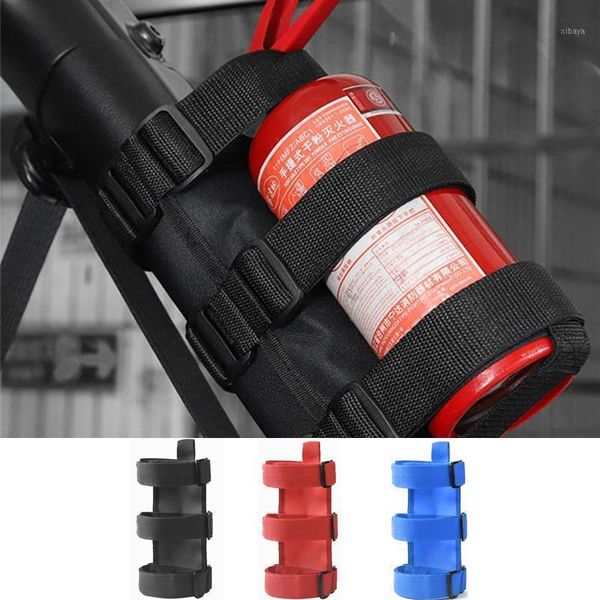 

adjustable extinguisher mount strap oxford cloth car roll bar fire extinguisher holder belt for wrangler tj jk jl 1997-20201