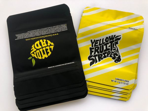 

and stickers bags empty fruit 3.5g stripes california sf label black yellow bag bags hologram 3.5g mylar flavors bbyww bdebaby