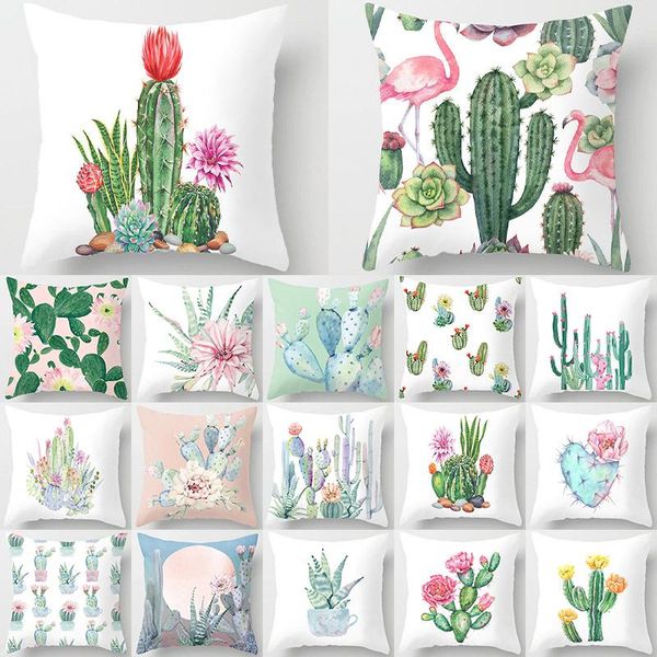 

cactus plants pattern decorative cushions pillowcase polyester cushion cover throw pillow sofa decoration pillowcover 40829