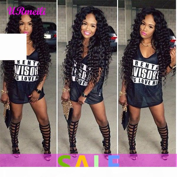

deep wave bundles with closure peruvian virgin hair weave lace 4 pcs lot unprocessed remy hair 3 budnles deep wave bundles with closure, Black;brown
