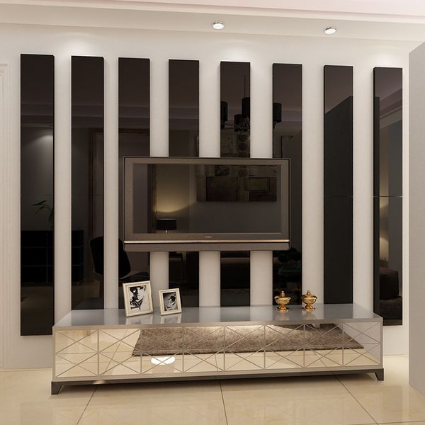 

simple lines acrylic 3d wall stickers background decoration ceiling waist line living dining room art decor 10pcs q1215