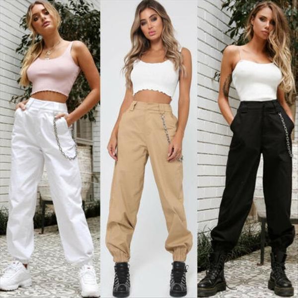 

without womens fashion camo cargo trousers pants military army combat camouflage cargo drop shipping good quality, Black;white