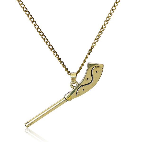 

bronze trend personality pendant necklace retro style china weapons chopper men's pendant necklace jewelry high quality, Silver