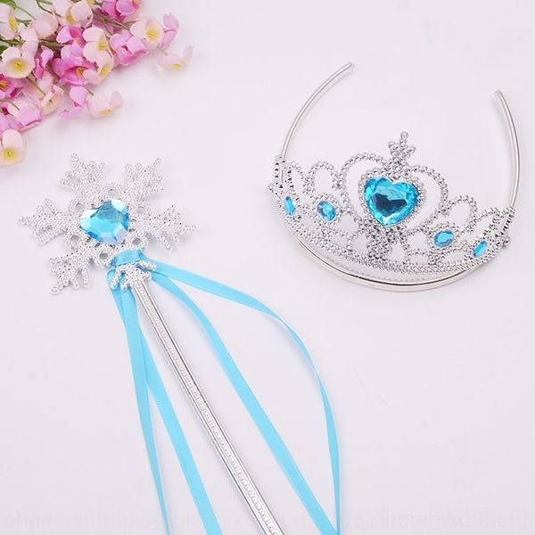 

dxg5l halloween children's crown princess aisha snowflake hair band magic two-piece wand magic hairband wand set i4pob